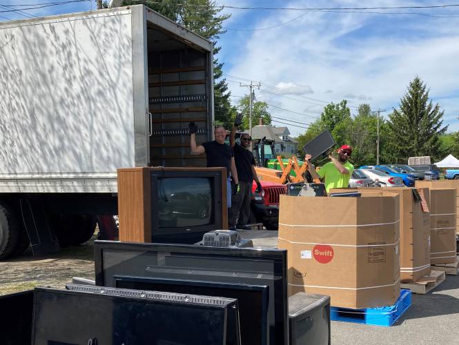 A previous “Clean Sweep” Bulky Waste Recycling Day in Whately. A previous “Clean Sweep” Bulky Waste Recycling Day in Whately.