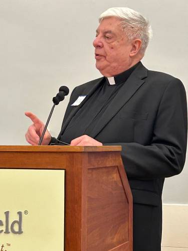 The Rev. Stanley Askamit at the 25th annual Peacemaker Awards last week at the Deerfield Community Center.
