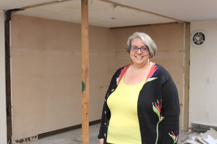 Artspace Operations Manager Jillian Henry shows off what will be the Artspace clay studio