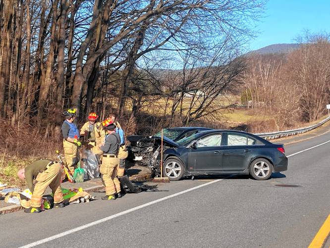 A two-vehicle collision near the Sunderland Bridge injured two Thursday afternoon. A two-vehicle collision near the Sunderland Bridge injured two Thursday afternoon.