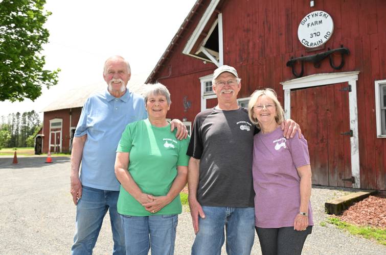 Paul and Jane Butynski and Mick and Rita Butynski have closed Butynski’s Farm Stand on Colrain Road in Greenfield.