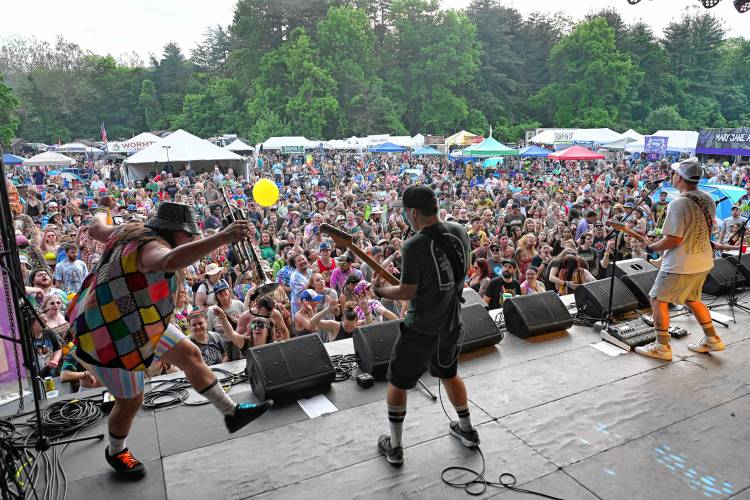 Badfish performs on the Main Stage at the 20th StrangeCreek Campout at Camp Kee-wanee in Greenfield.