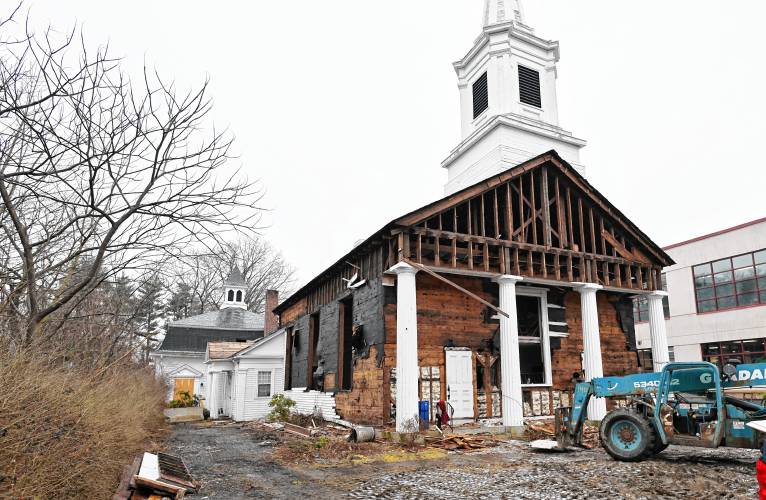 The former Zion Korean Church next to Franklin County’s YMCA in Greenfield is being taken apart to be moved back to Barre, its original hometown.