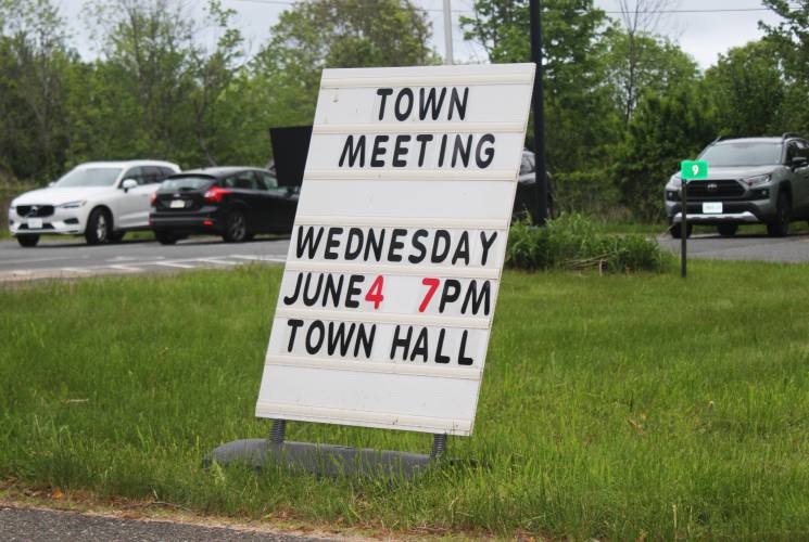 The Wendell Annual Town Meeting is scheduled for 7 p.m. on Wednesday, June 4.