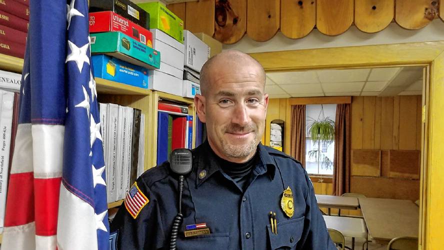 Sgt. Jason Bassett, 52, is set to retire from the Gill Police Department at the end of August. He plans to continue working with the department on a part-time basis.