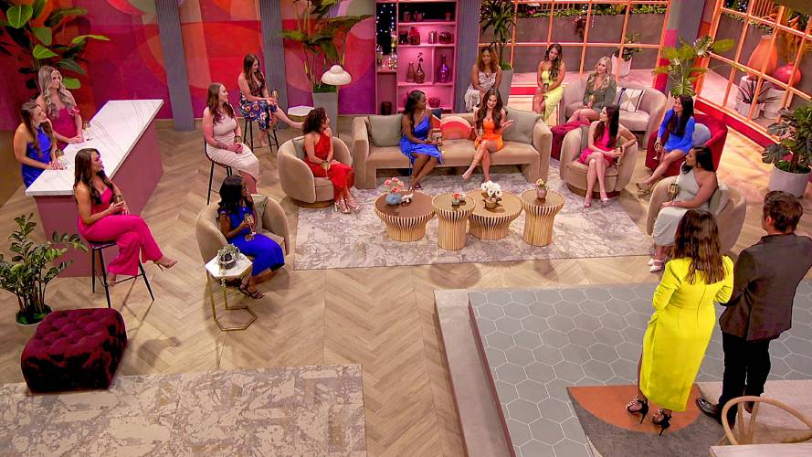 Contestants on set during the 6th season of “Love Is Blind.” The show is currently casting in New England for the next season. Contestants on set during the 6th season of “Love Is Blind.” The show is currently casting in New England for the next season.