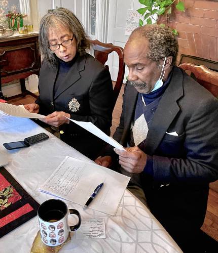 Greenfield residents Joan Marie Jackson and Mitchell Speight testify before the Executive Office of Housing and Livable Communities on Friday during a virtual public hearing on accessory dwelling units (ADUs). Greenfield residents Joan Marie Jackson and Mitchell Speight testify before the Executive Office of Housing and Livable Communities on Friday during a virtual public hearing on accessory dwelling units (ADUs).