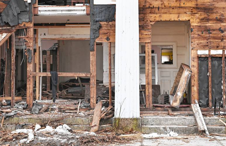 The former Zion Korean Church on Main Street in Greenfield is being dismantled and moved back to Barre, where it was originally built.