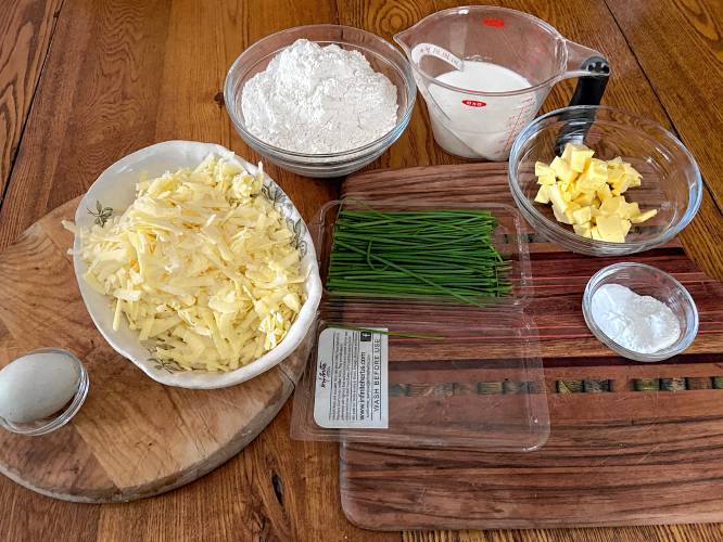 All the ingredients for soda bread.