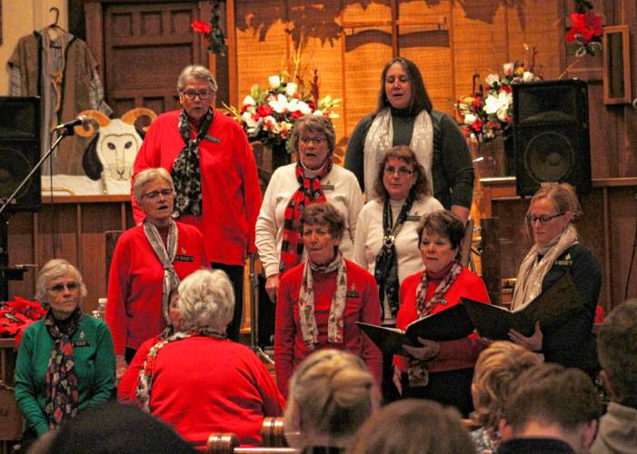 Surround Sound Chapter of Harmony Inc. performs at the Central Congregational Church of Orange during Starry Starry Night on New Year’s Eve.