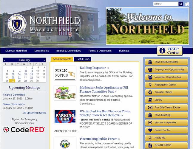 Northfield is working to enhance its municipal website by upgrading its software, which hasn’t been done in nearly 10 years. The current website is shown. Northfield is working to enhance its municipal website by upgrading its software, which hasn’t been done in nearly 10 years. The current website is shown.