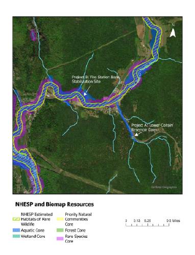 Barnhardt Manufacturing Co. settlement funds will go toward removing the Colrain Lower Reservoir Dam and stabilizing the riverbank. Barnhardt Manufacturing Co. settlement funds will go toward removing the Colrain Lower Reservoir Dam and stabilizing the riverbank.