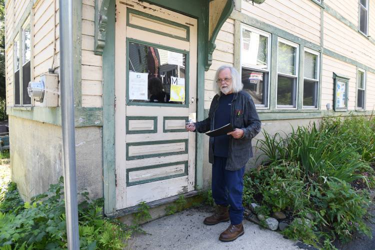 Vice President and acting CEO David James, pictured in August 2024 outside The National Spiritual Alliance’s temple in the Lake Pleasant, which is reopening.