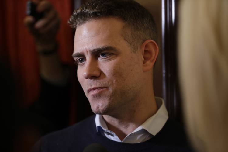 Theo Epstein speaks to reporters during the Major League Baseball General Manager Meetings in 2018 in Carlsbad, Calif. Theo Epstein speaks to reporters during the Major League Baseball General Manager Meetings in 2018 in Carlsbad, Calif.