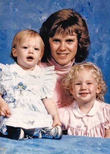 Vivian A. Morrissey of Turners Falls, pictured with her two daughters, Katy and Erin. The girls were 1½ and 3 years old, respectively, at the time of their mother’s murder in 1987. Vivian A. Morrissey of Turners Falls, pictured with her two daughters, Katy and Erin. The girls were 1½ and 3 years old, respectively, at the time of their mother’s murder in 1987.