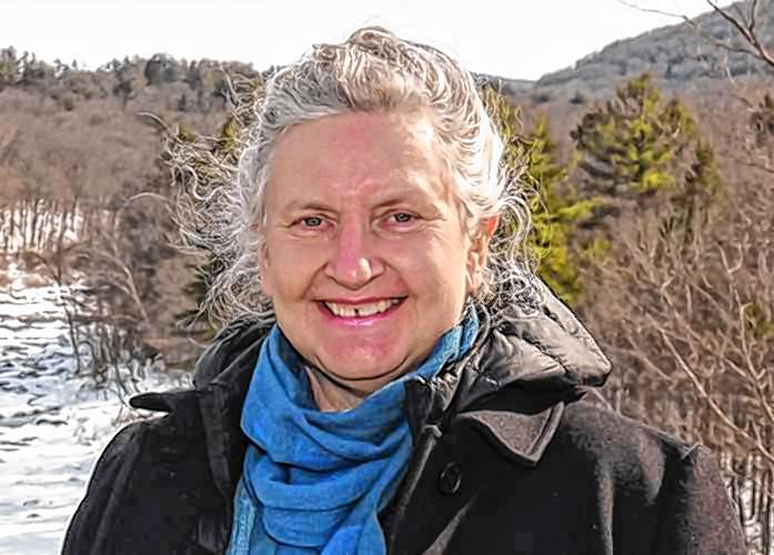 Hetty Startup in Shelburne Falls with the Deerfield River in the background. Hetty Startup in Shelburne Falls with the Deerfield River in the background.