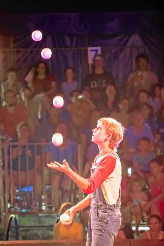 Gill resident Oscar Gradick, 12, will perform with the touring youth circus troupe Circus Smirkus.